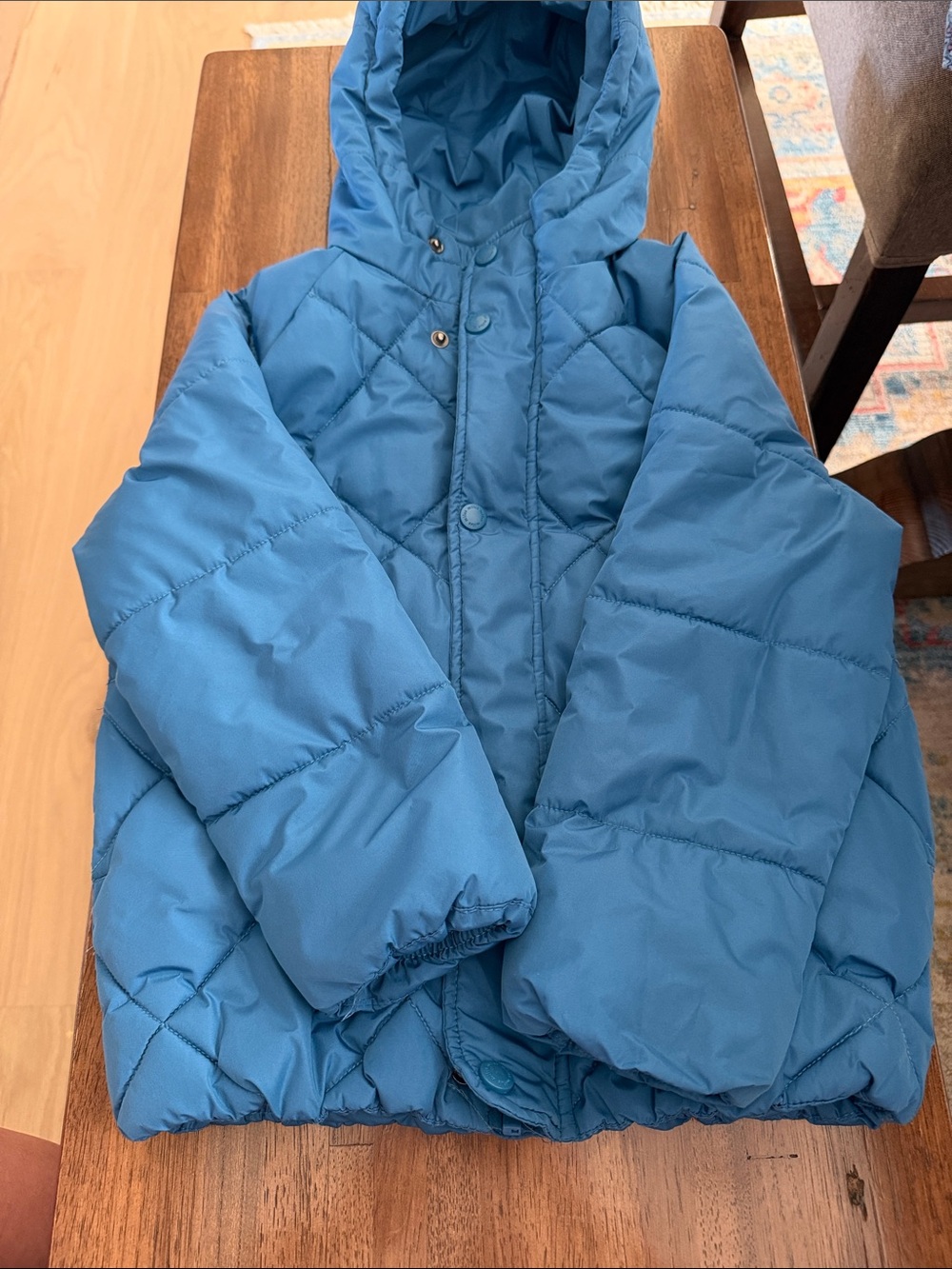 Cozy Hooded Puffer Jacket for Kids in Sky Blue